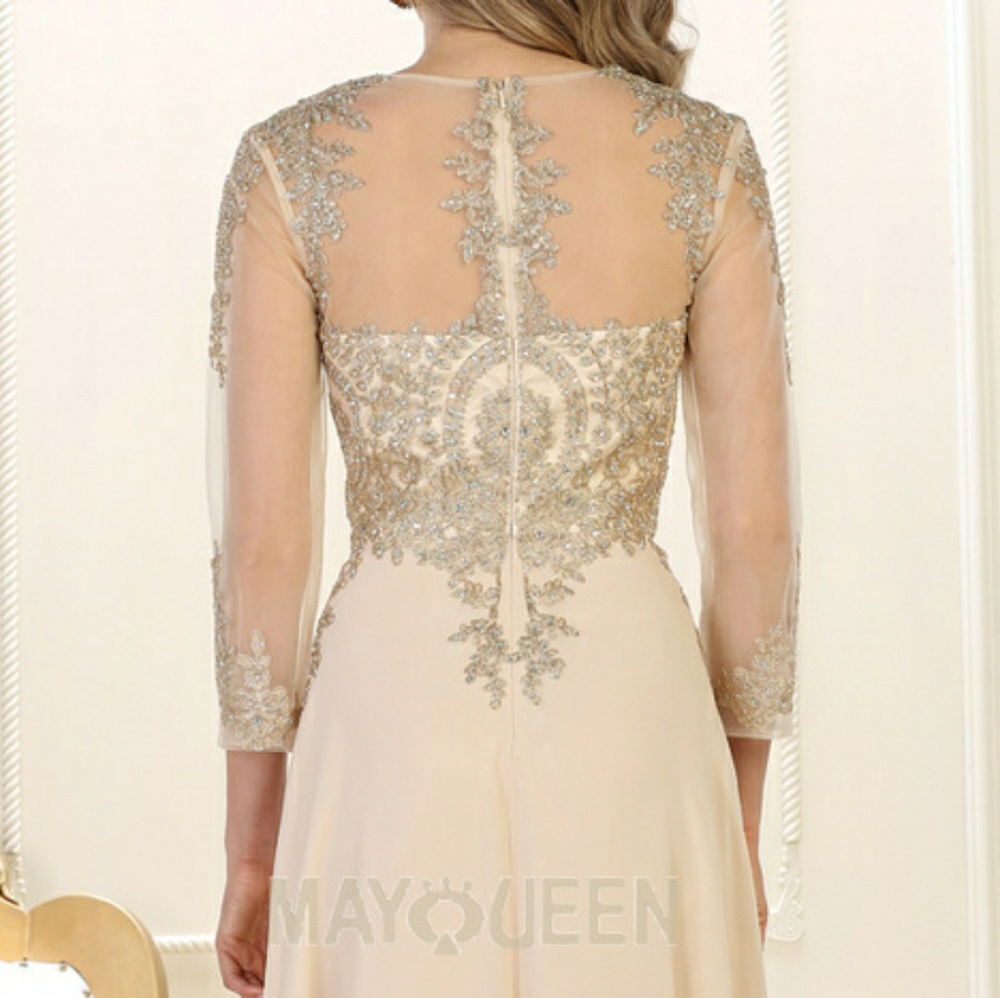 Long sleeve new mother of the bride evening dress - Picture 5 of 7